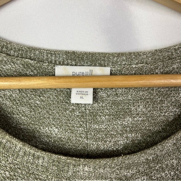 J. Jill Pure Jill Heather Green Short Sleeve Knit Mini Dress XL - Picture 5 of 5